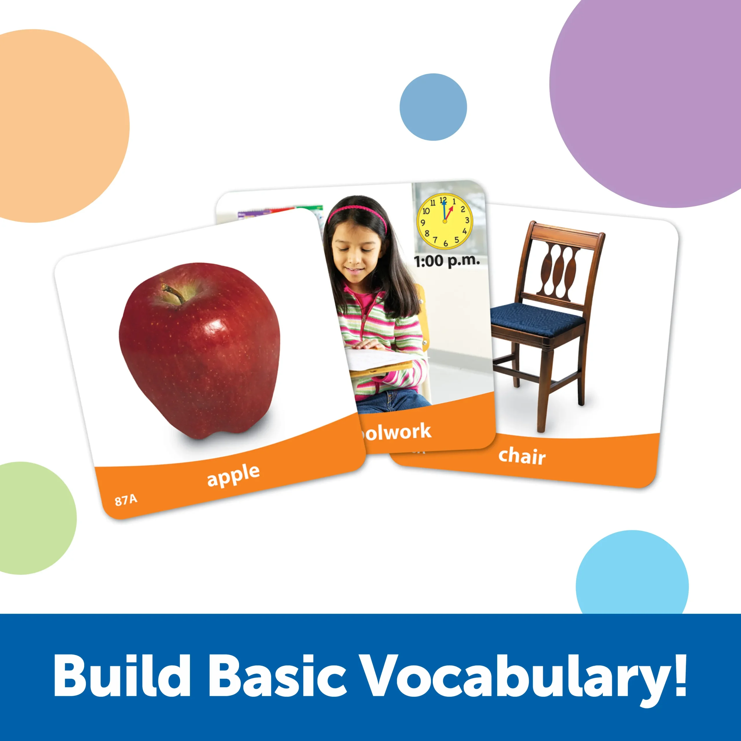 Learning Resources Puzzle Basic Vocabulary Photo Cards Set - Image 3