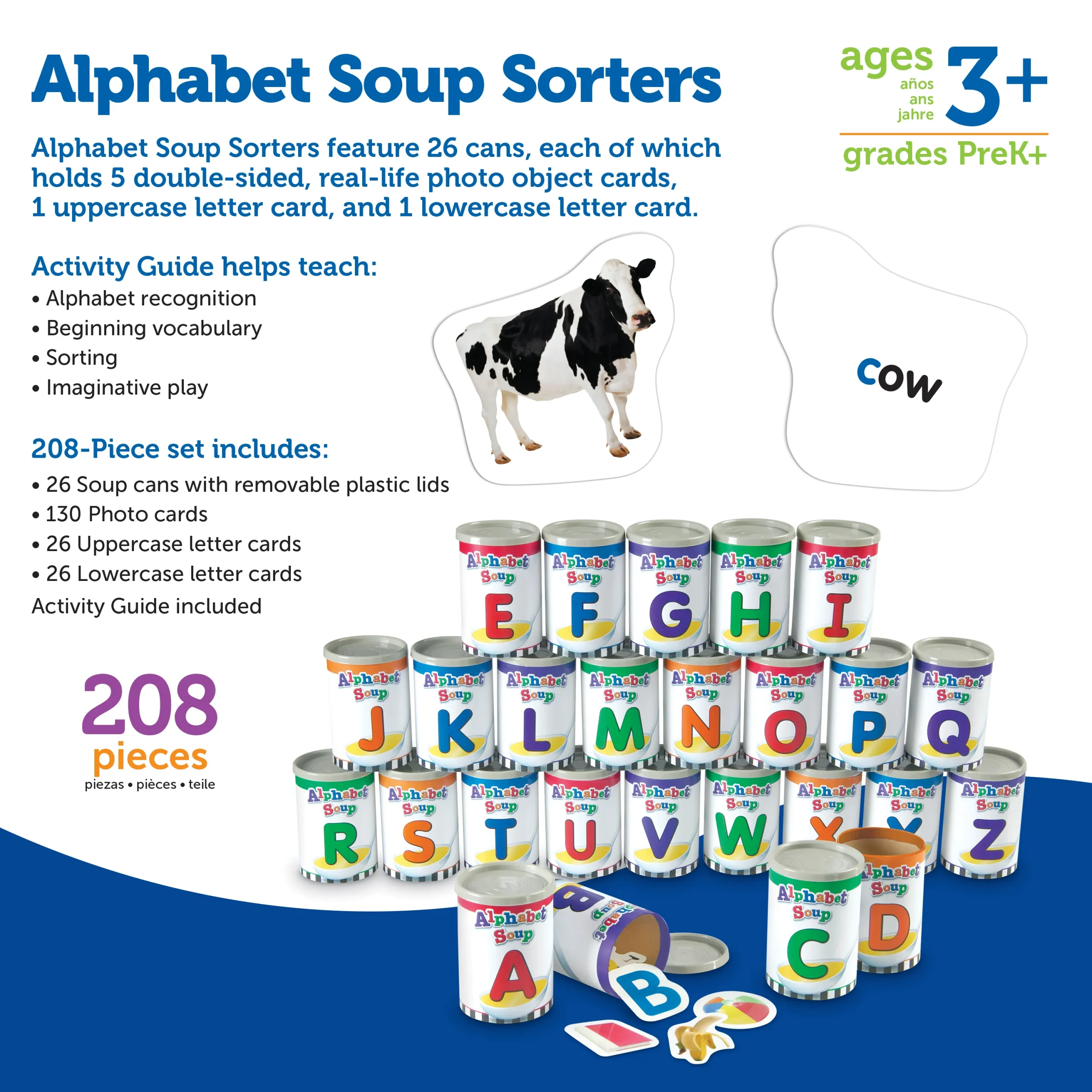 Learning Resources Puzzle Alphabet Soup Sorters - Image 2