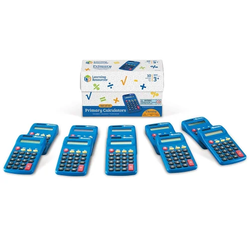 Learning Resources Puzzle Primary Calculators, Set of 10