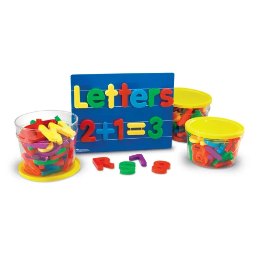 Learning Resources Puzzle Jumbo Magnetic Letters & Numbers Bundle, 116 Pieces