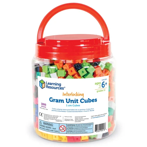 Alternative view of Learning Resources Puzzle Interlocking Centimeter Cubes, Set of 1000