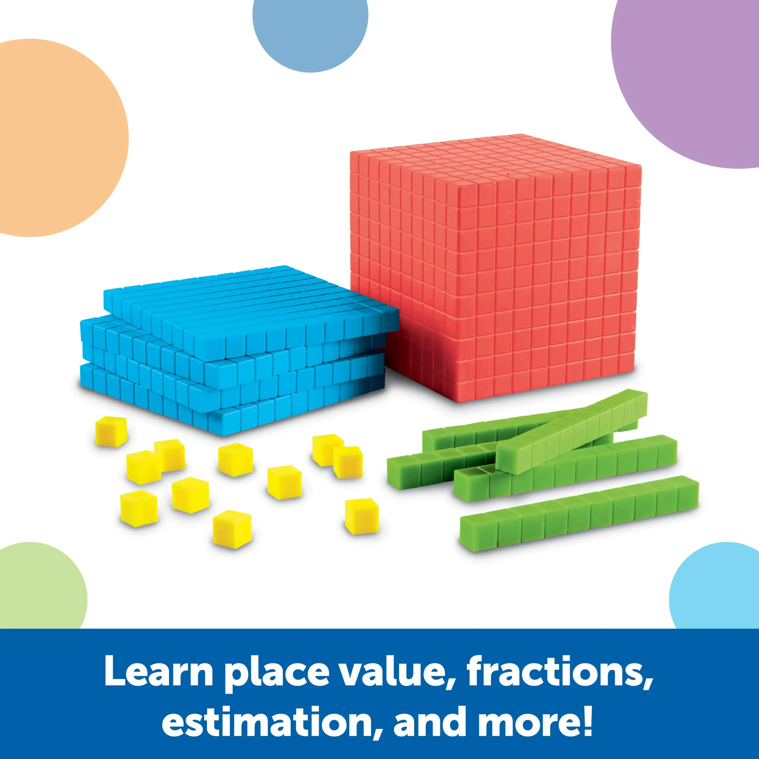 Learning Resources Puzzle Brights!® Base Ten Starter Set - Image 4