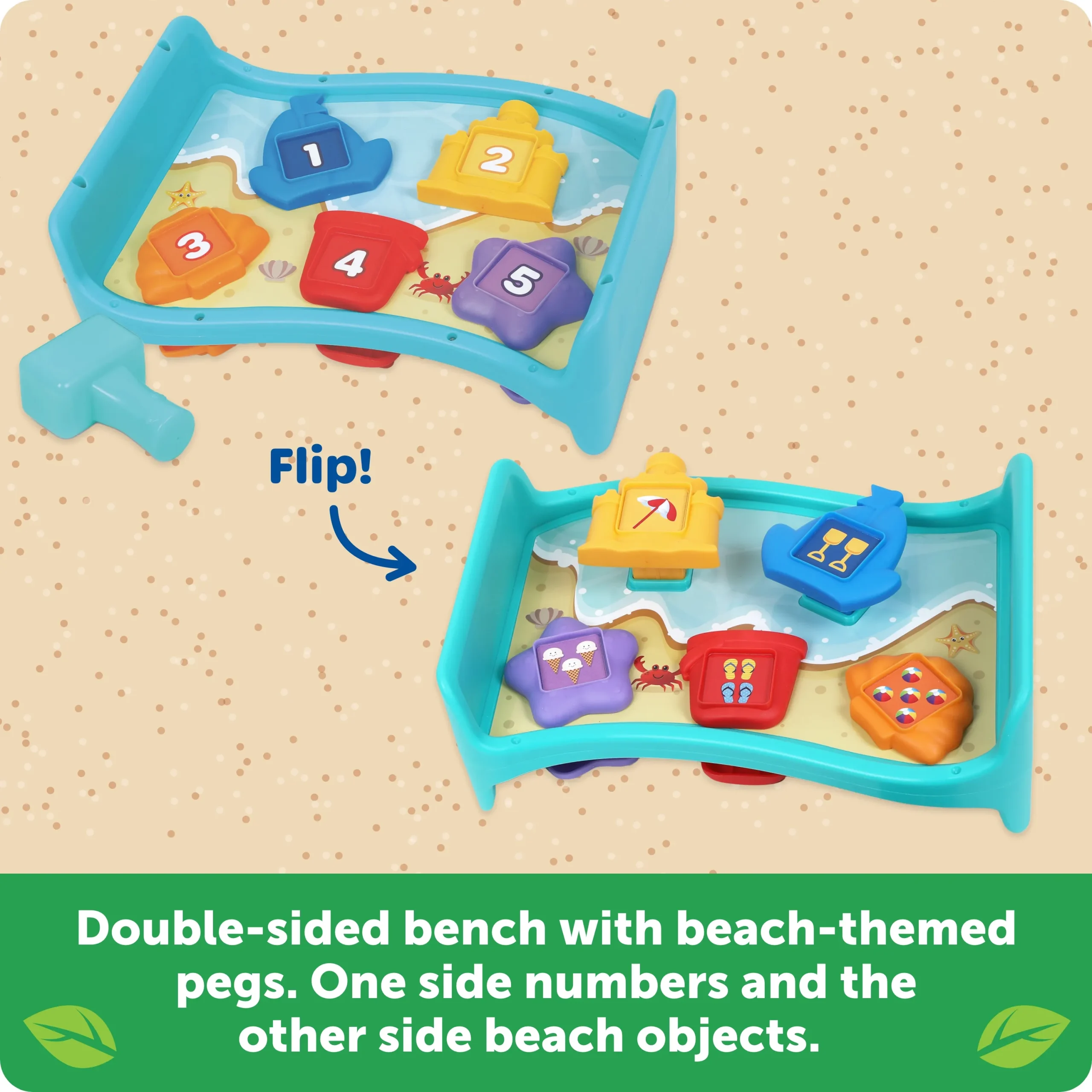 Learning Resources Puzzle Seaside Pounding Bench - Image 4