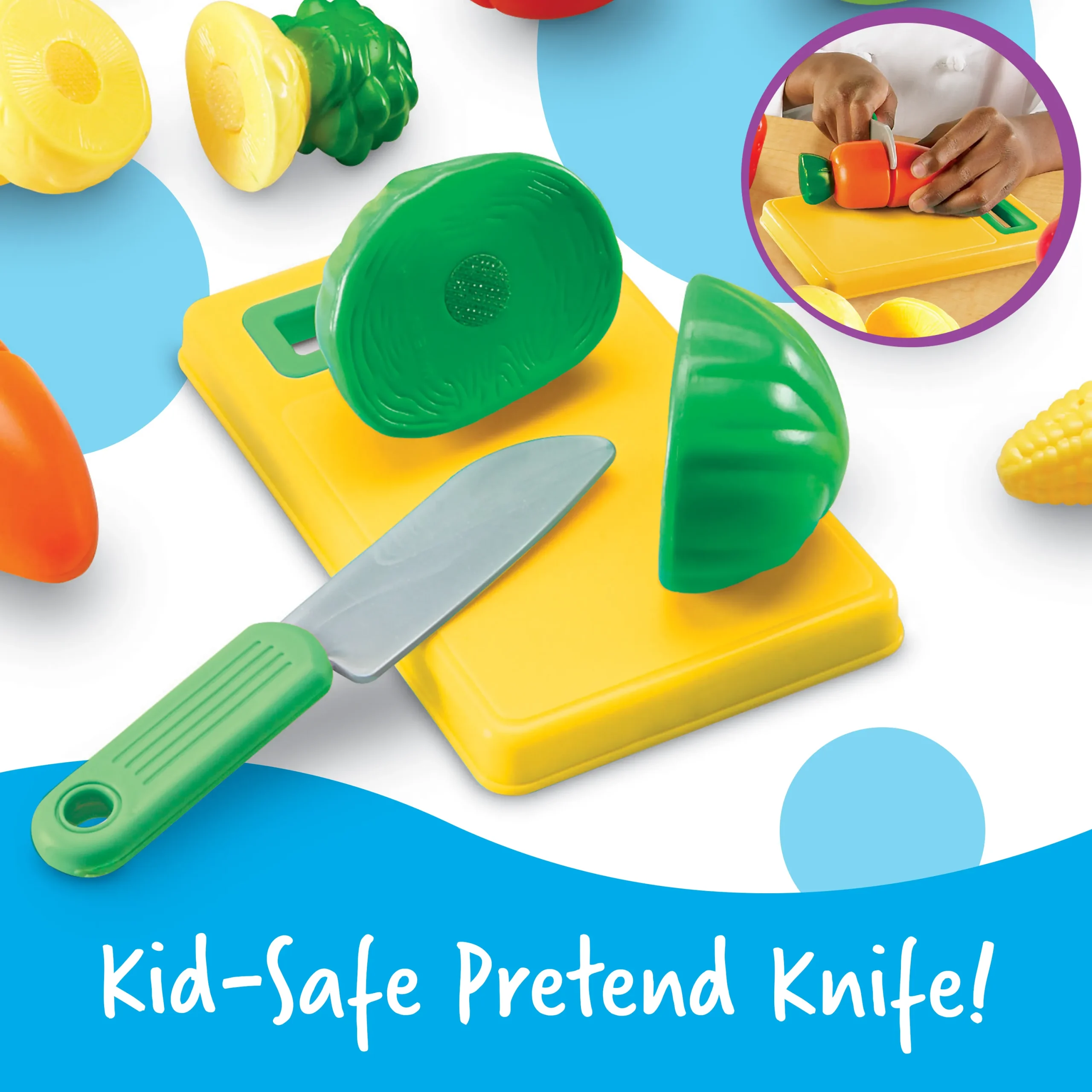 Learning Resources Puzzle Pretend & Play Sliceable Fruits & Veggies - Image 5