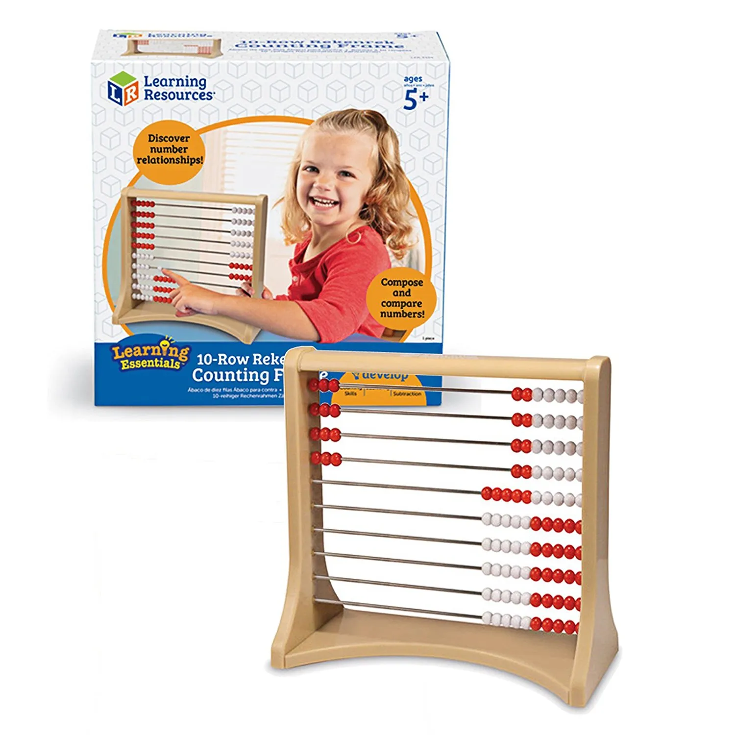 Learning Resources Puzzle 10-Row Rekenrek Counting Frame