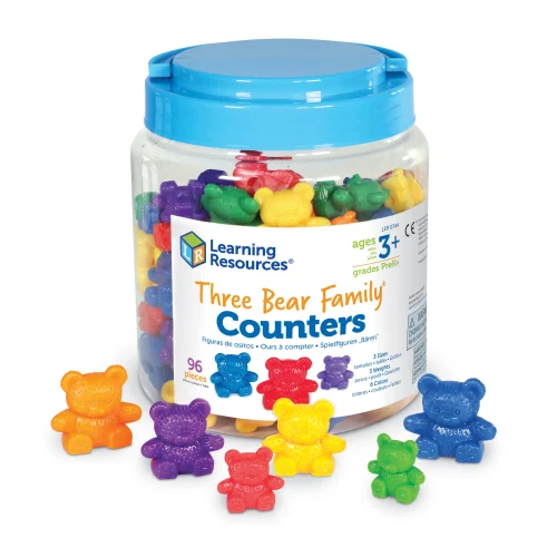 Learning Resources Puzzle Three Bear Family® Counters, Set of 96