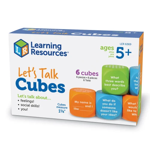 Alternative view of Learning Resources Puzzle Let's Talk Cubes