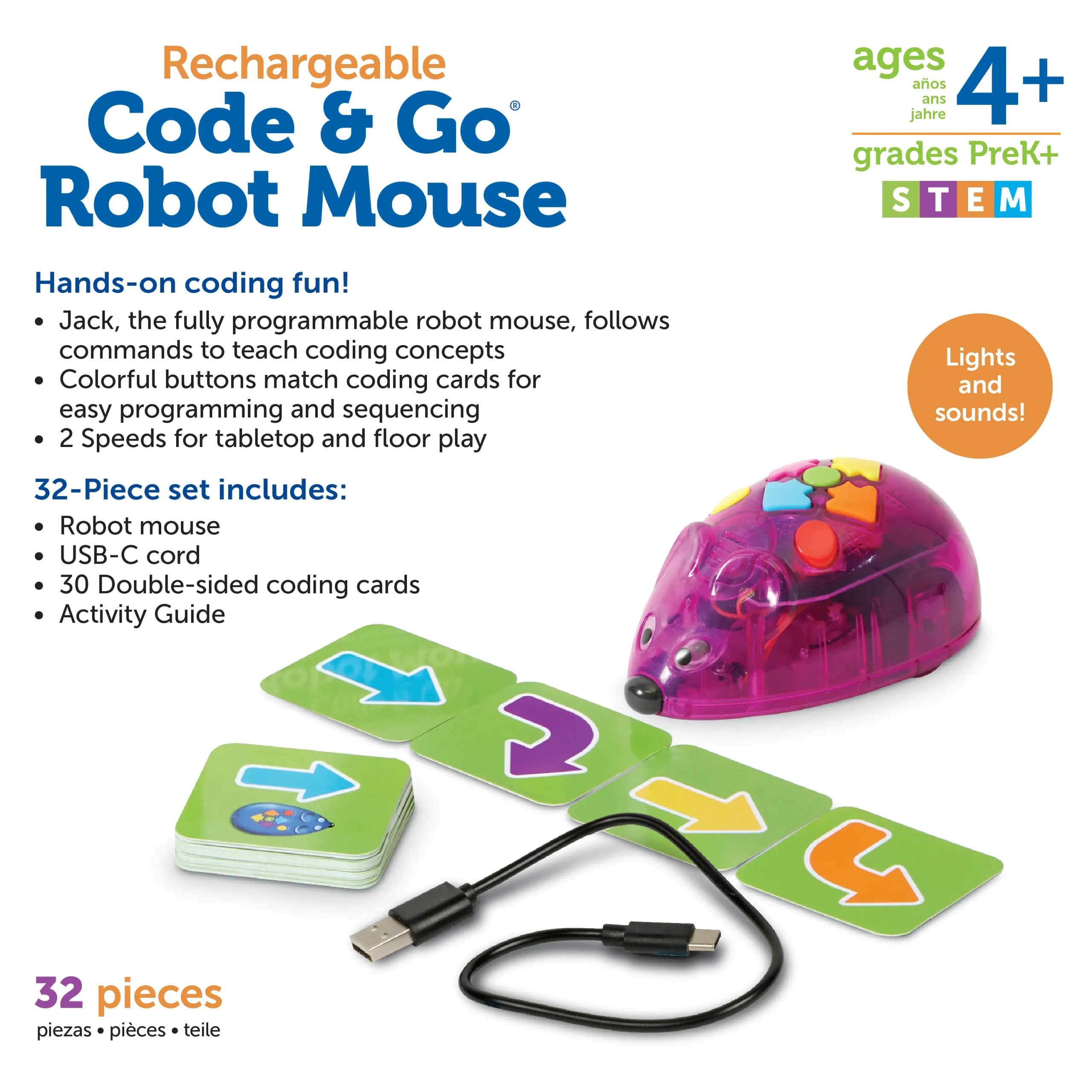 Learning Resources Puzzle Rechargeable Code & Go® Mouse - Image 2