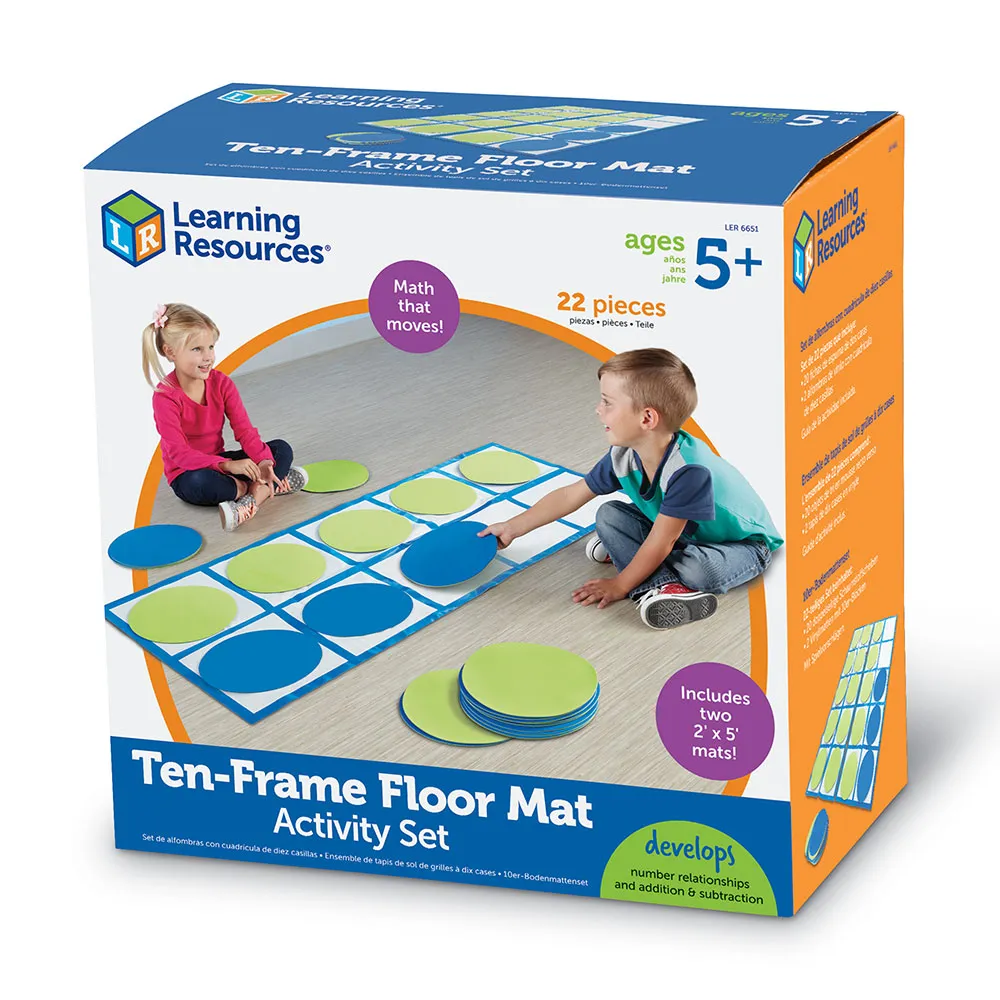 Learning Resources Puzzle Ten-Frame Floor Mat Activity Set - Image 7