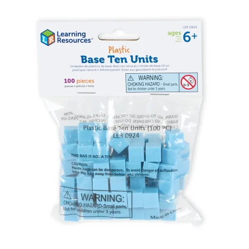 Learning Resources Puzzle Plastic Base Ten Units, Set of 100