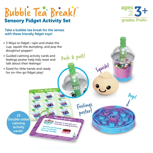 Alternative view of Bubble Tea Break! Sensory Fidget Activity Set