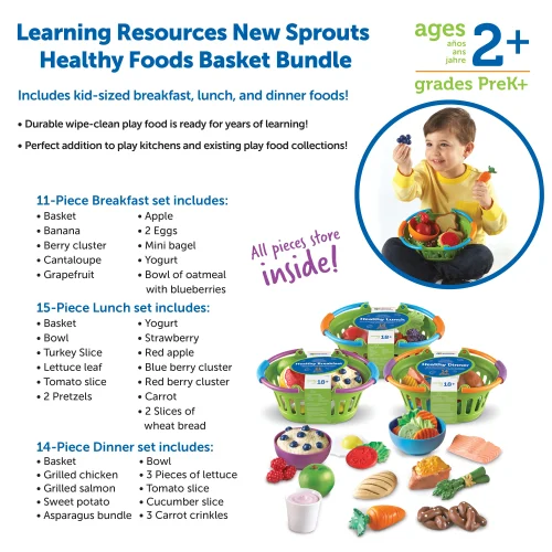 Alternative view of Learning Resources Puzzle New Sprouts® Healthy Basket Bundle