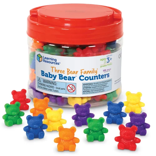 Learning Resources Puzzle Three Bear Family® Baby Bear™ Counters, Set of 102