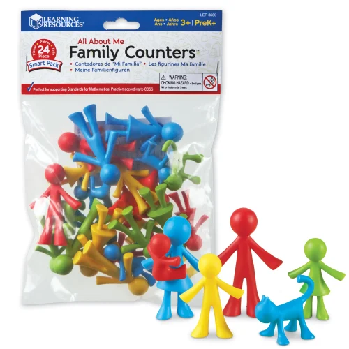 Learning Resources Puzzle All About Me Family Counters Smart Pack, Set of 24