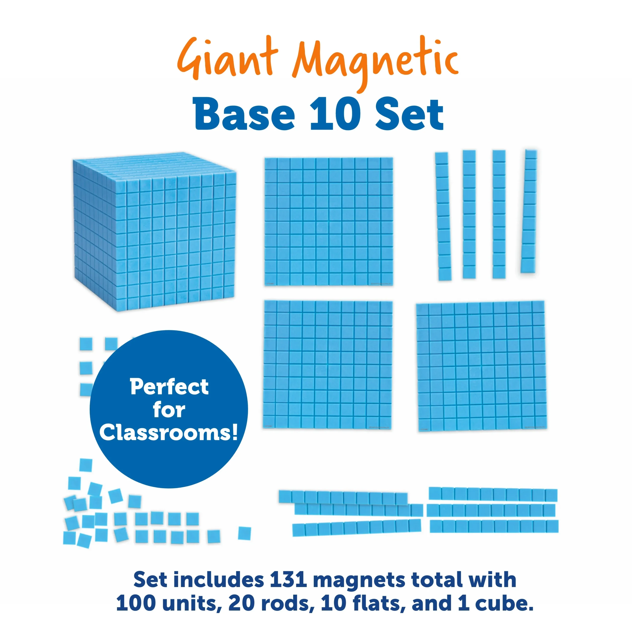 Learning Resources Puzzle Giant Magnetic Base Ten Set - Image 2