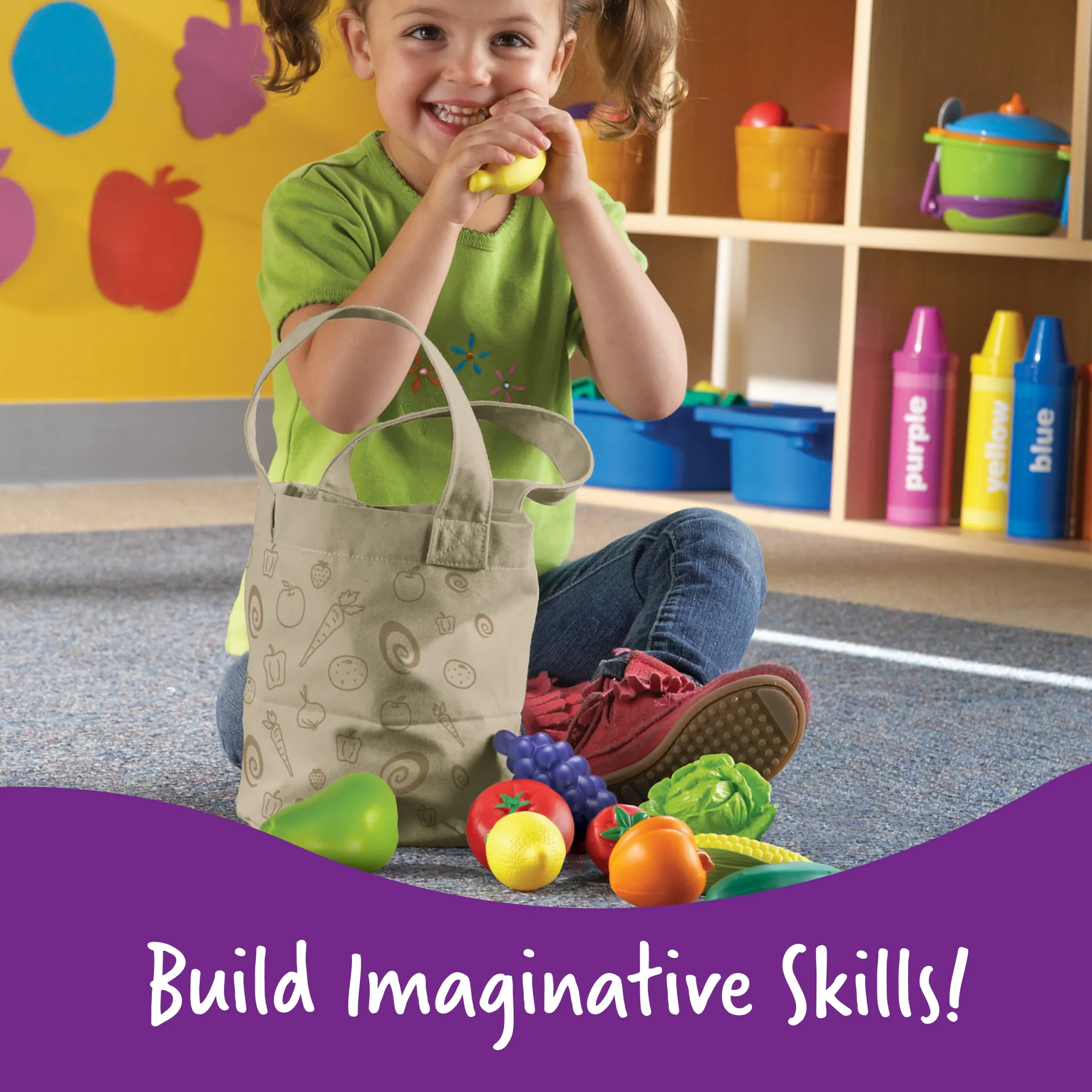Learning Resources Puzzle New Sprouts® Fruit & Veggies Tote - Image 5
