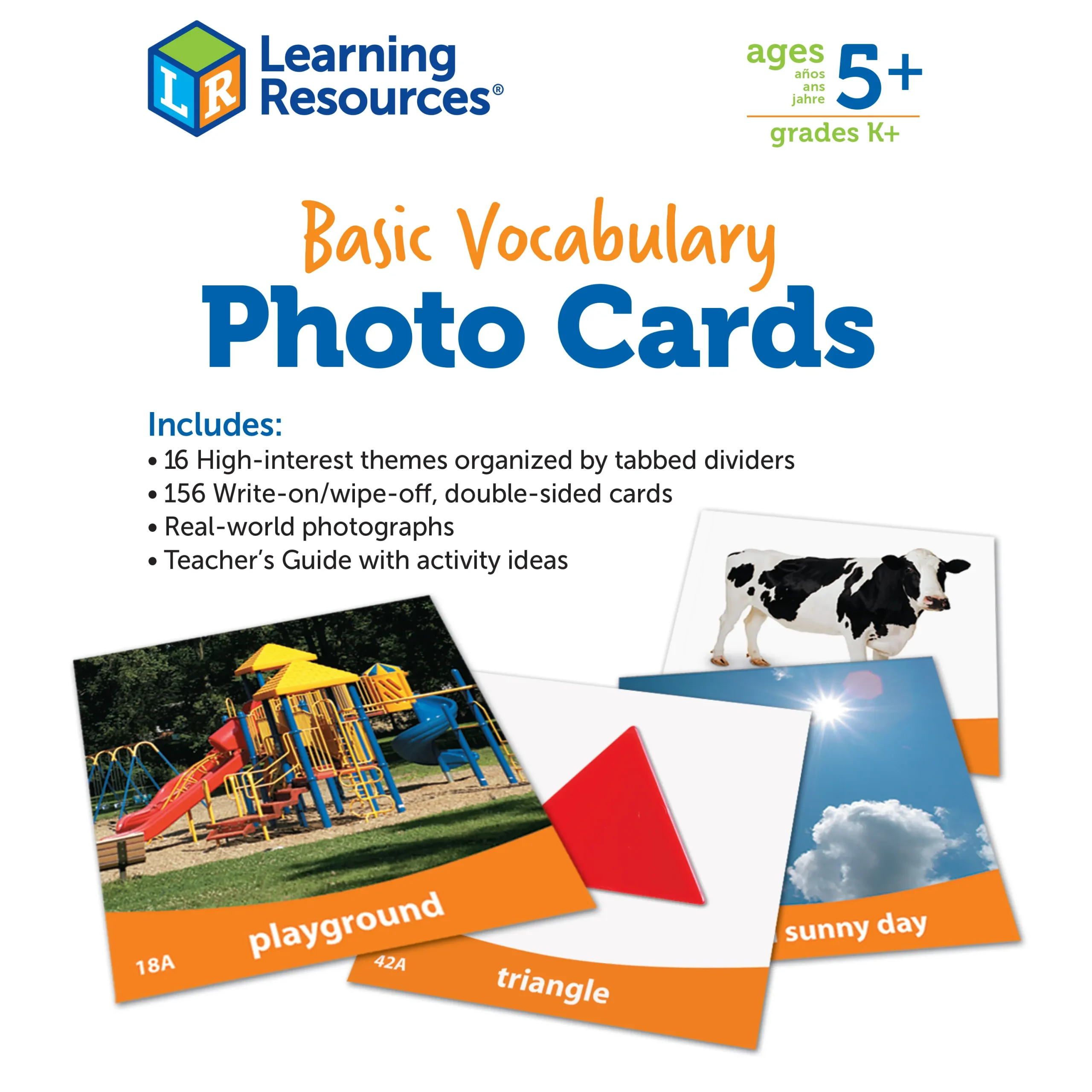 Learning Resources Puzzle Basic Vocabulary Photo Cards Set - Image 6
