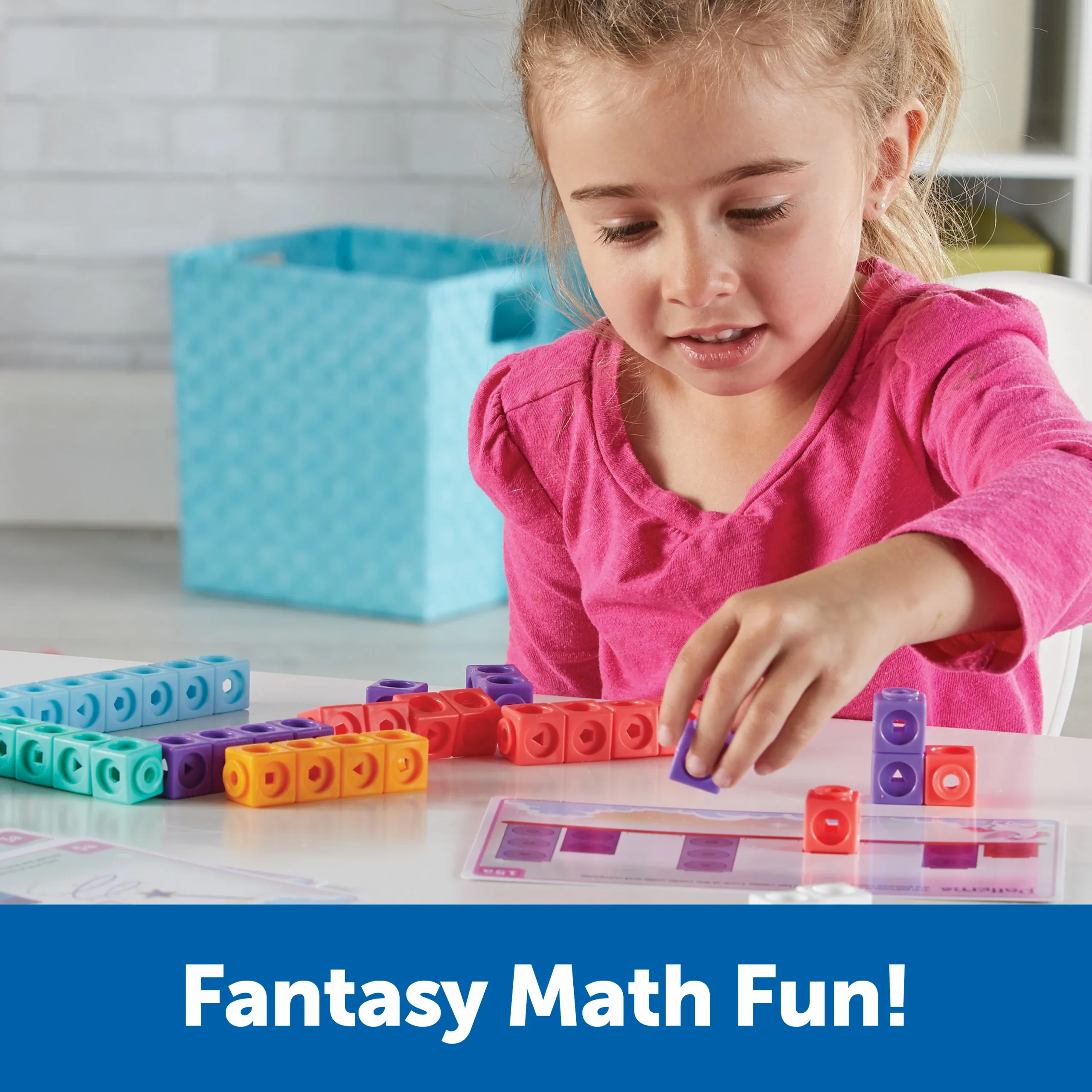 Learning Resources Puzzle MathLink® Cubes Kindergarten Math Activity Set: Fantasticals! - Image 3