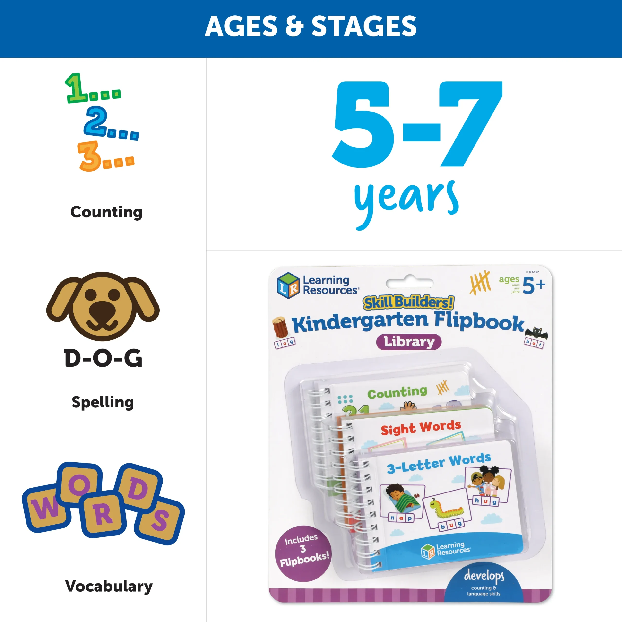Learning Resources Puzzle Skill Builders! Kindergarten Flipbook - Image 6
