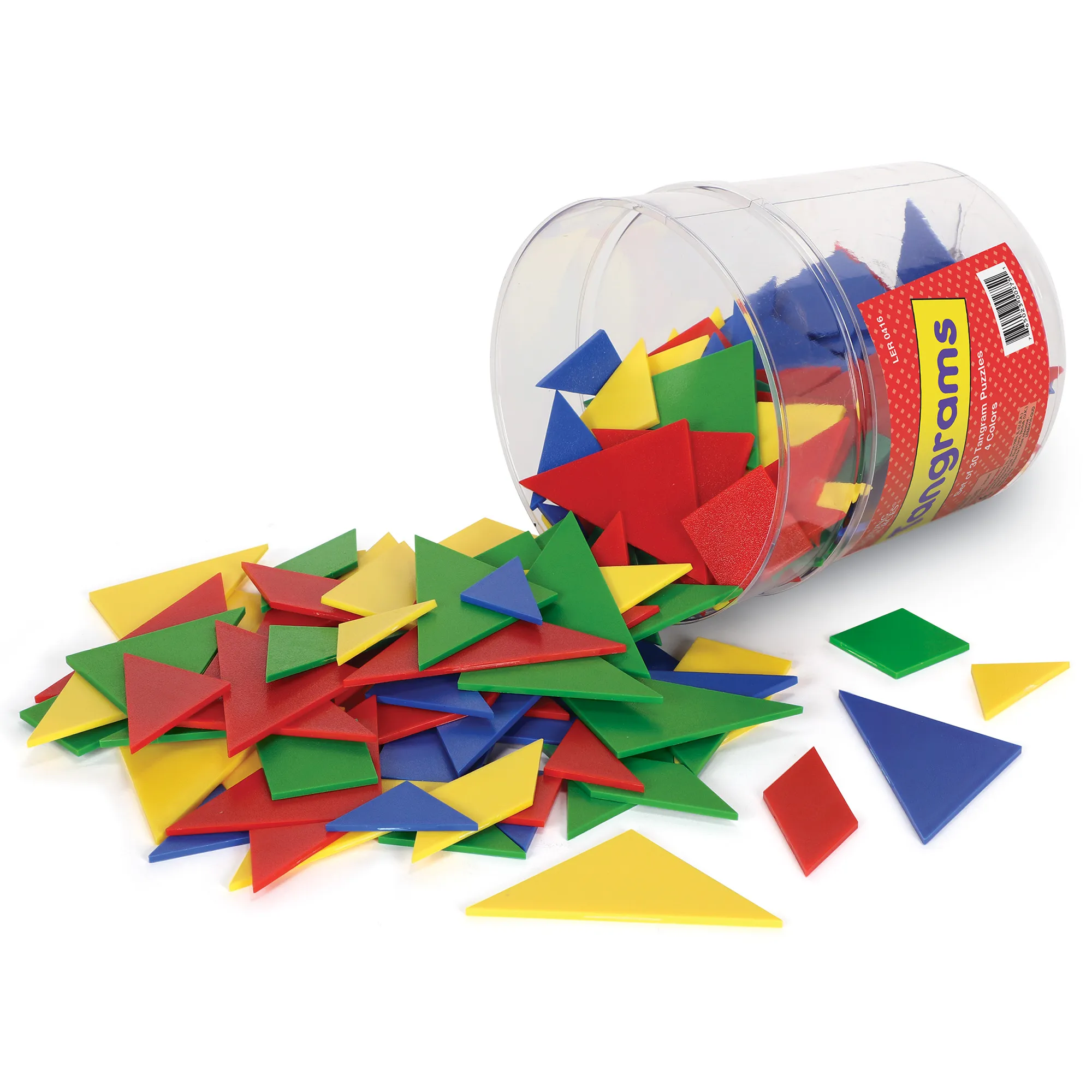 Learning Resources Puzzle 4-Color Tangrams - Image 2