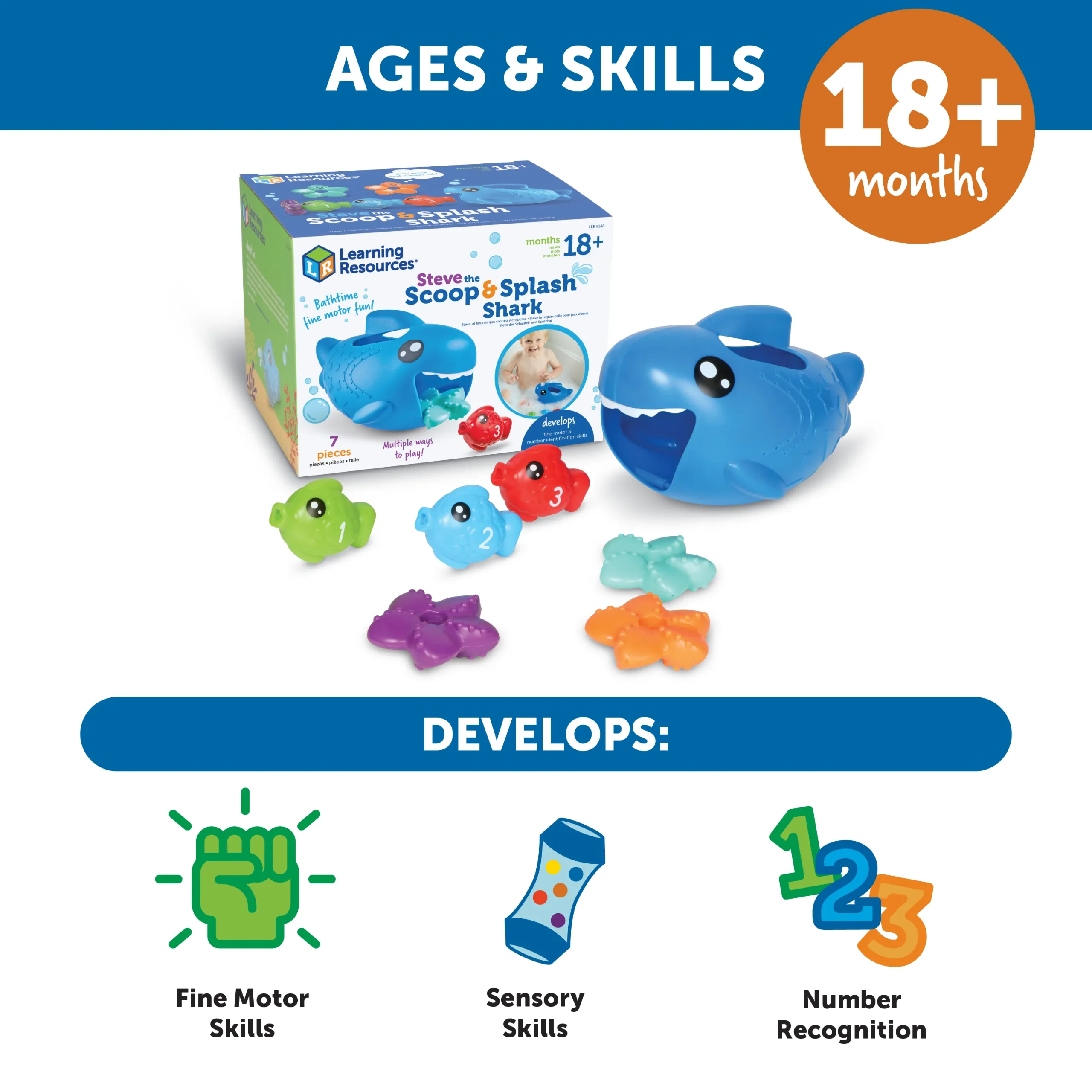 Learning Resources Puzzle Steve the Scoop & Splash Shark™ - Image 6