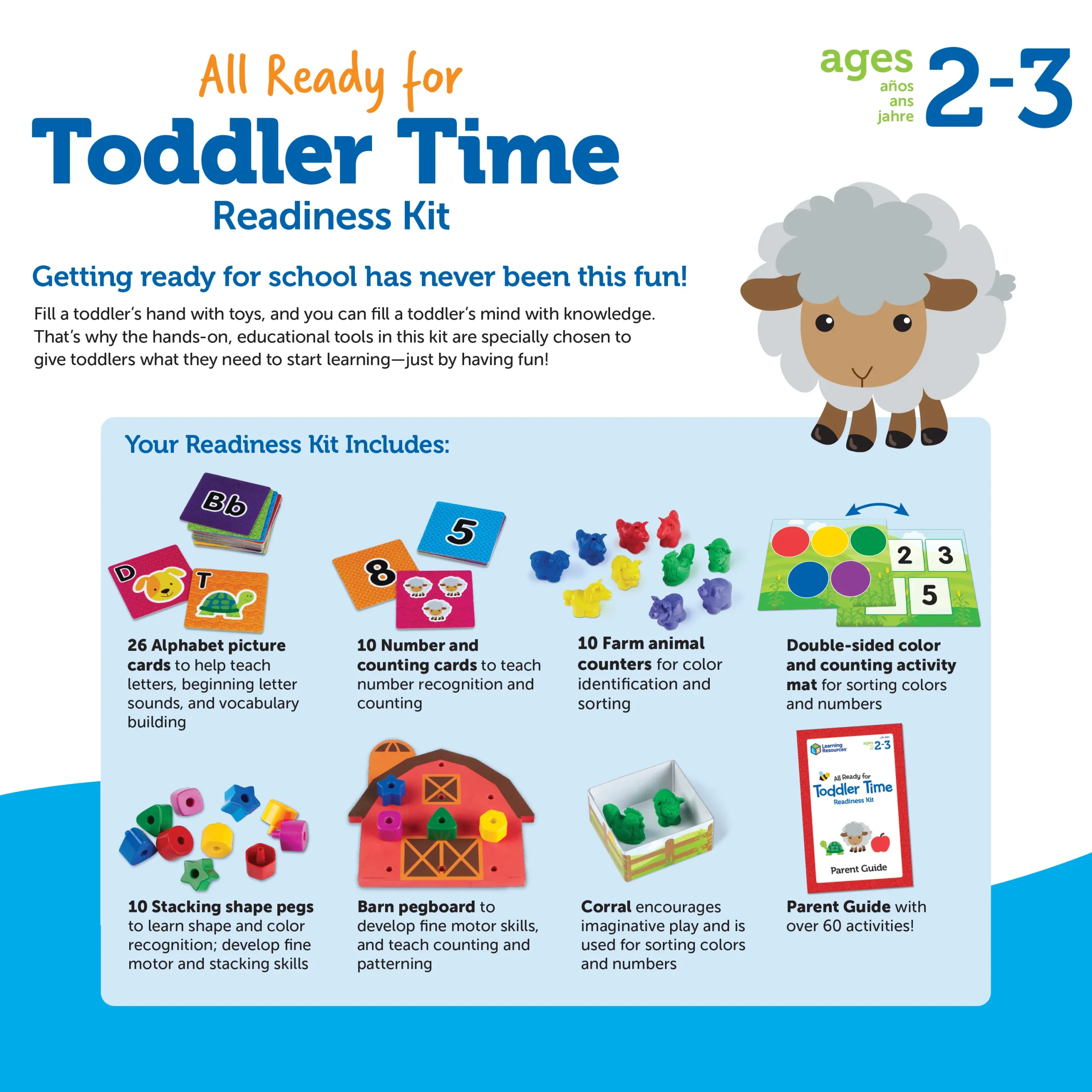 Learning Resources Puzzle All Ready for ToddLER- Time Readiness Kit - Image 2