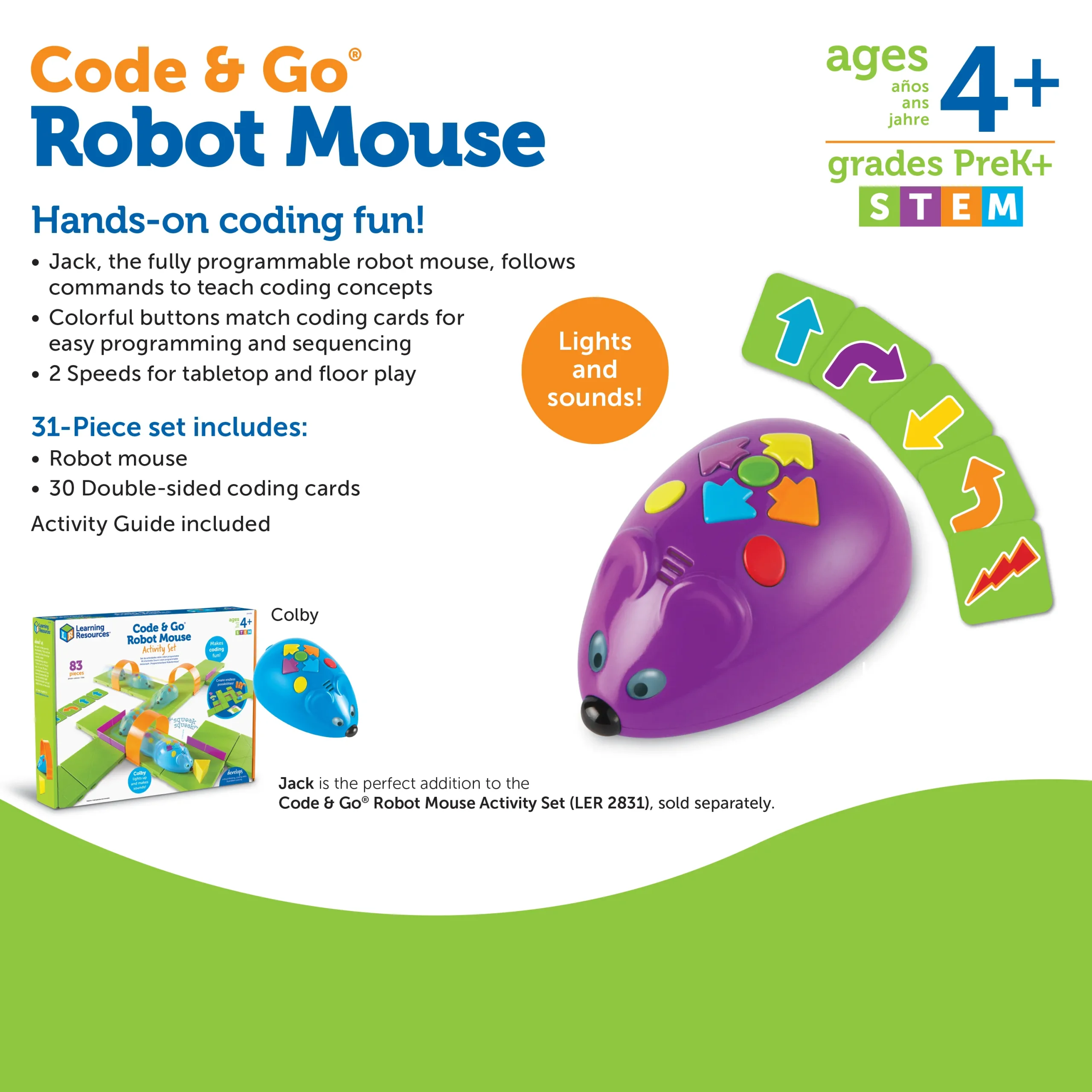 Learning Resources Puzzle Code & Go® Robot Mouse - Image 7