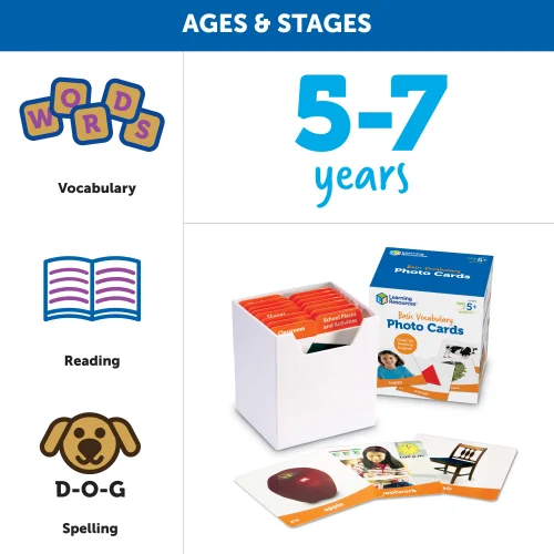 Alternative view of Learning Resources Puzzle Basic Vocabulary Photo Cards Set