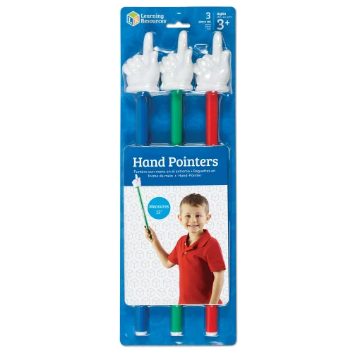 Alternative view of Learning Resources Puzzle 15" Hand Pointers, Set of 3