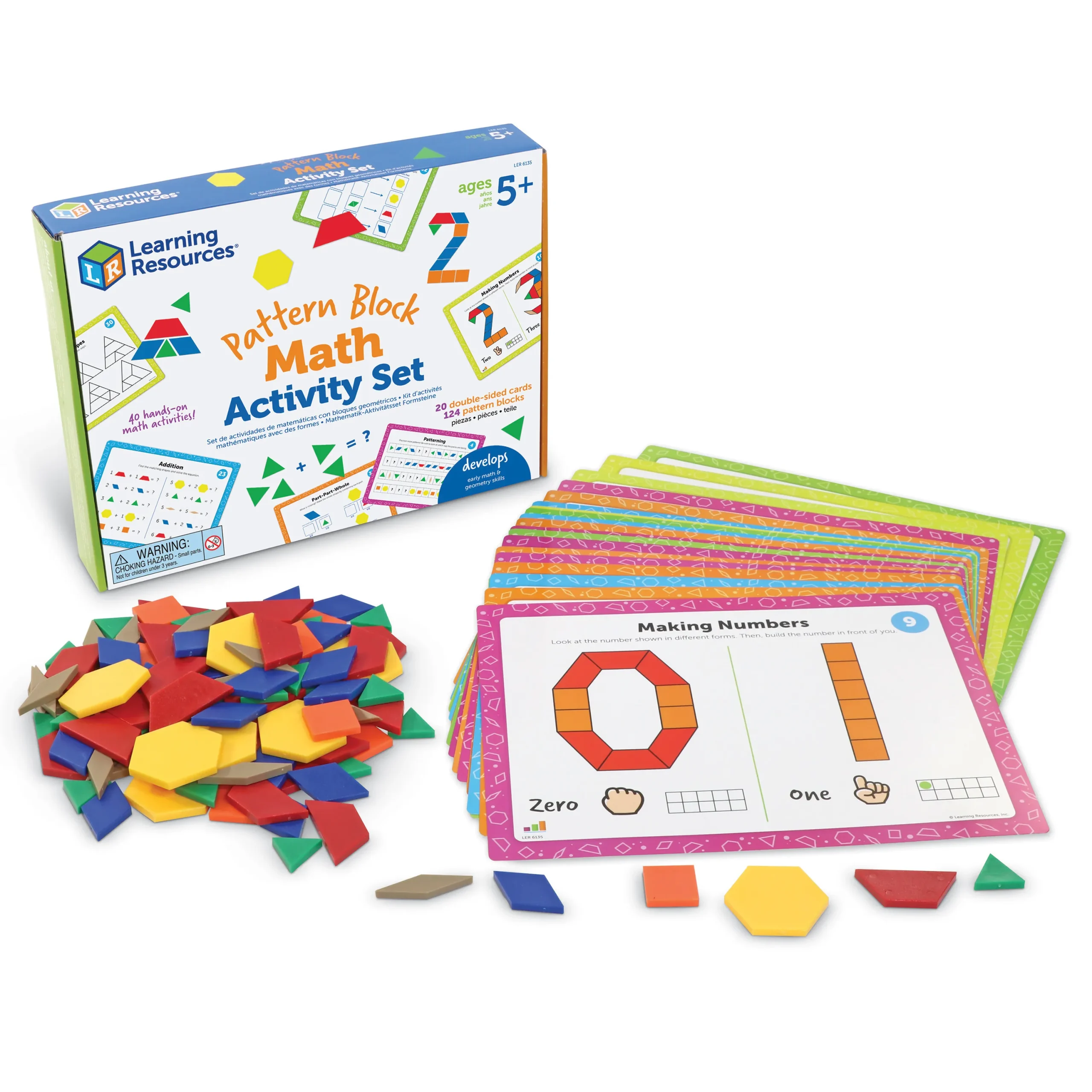 Learning Resources Puzzle Pattern Block Math Activity Set