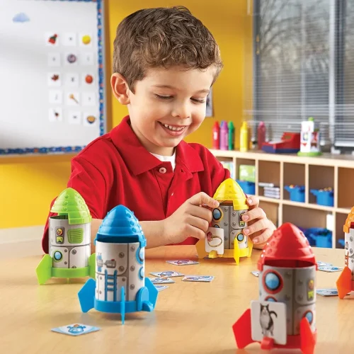 Alternative view of Learning Resources Puzzle Rhyme & Sort Rockets