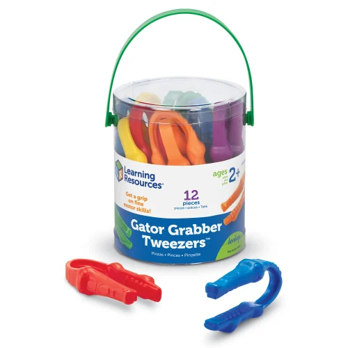 Learning Resources Puzzle Gator Grabber Tweezers™, Set of 12