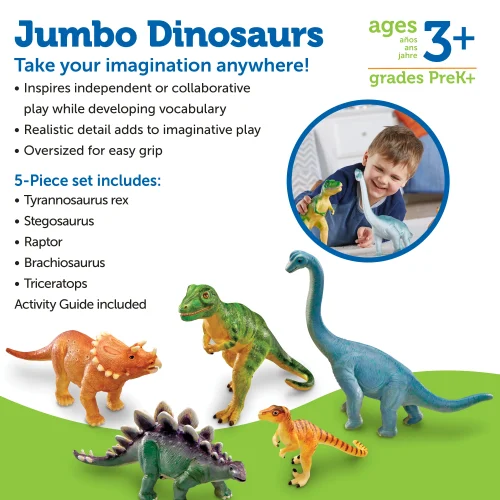 Alternative view of Learning Resources Puzzle Jumbo Dinosaurs Set 1
