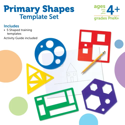 Alternative view of Learning Resources Puzzle Primary Shapes Template Set