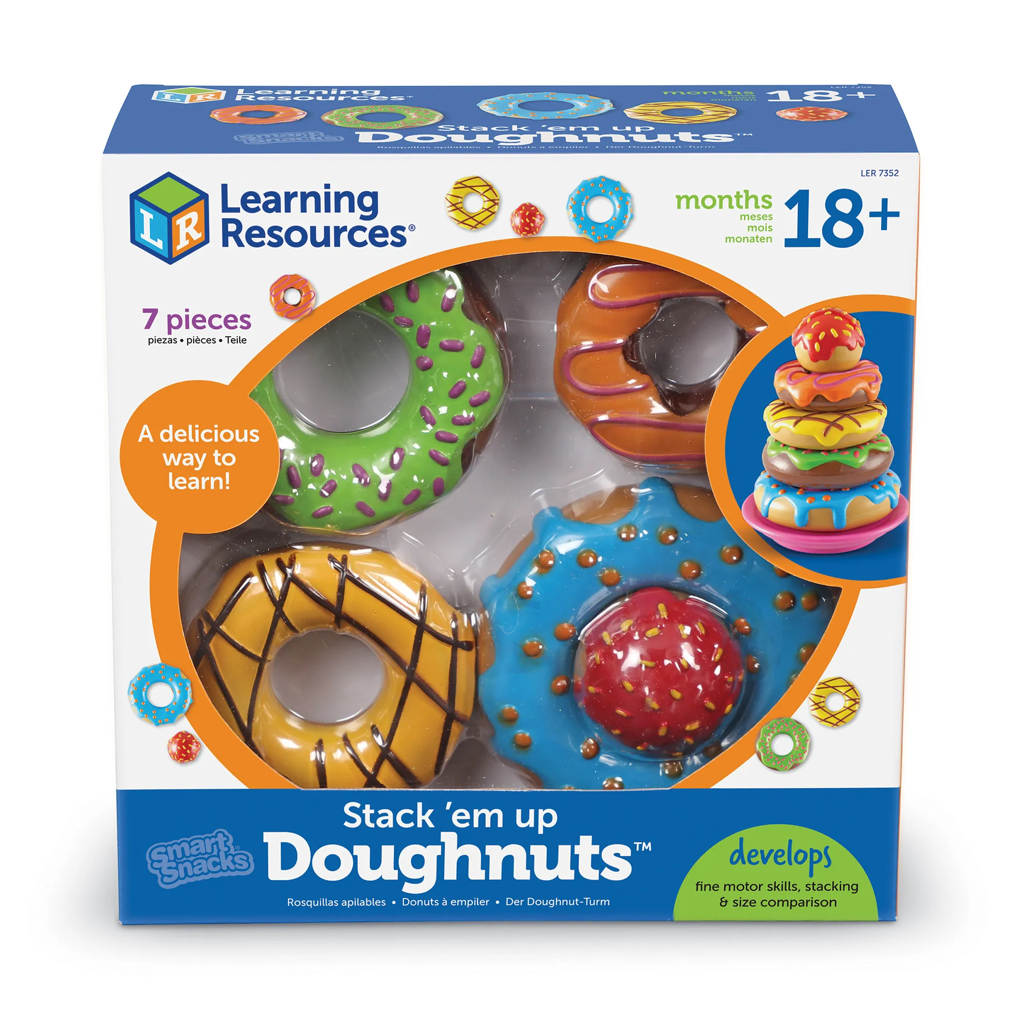 Learning Resources Puzzle Smart Snacks® Stack 'em Up Doughnuts - Image 7