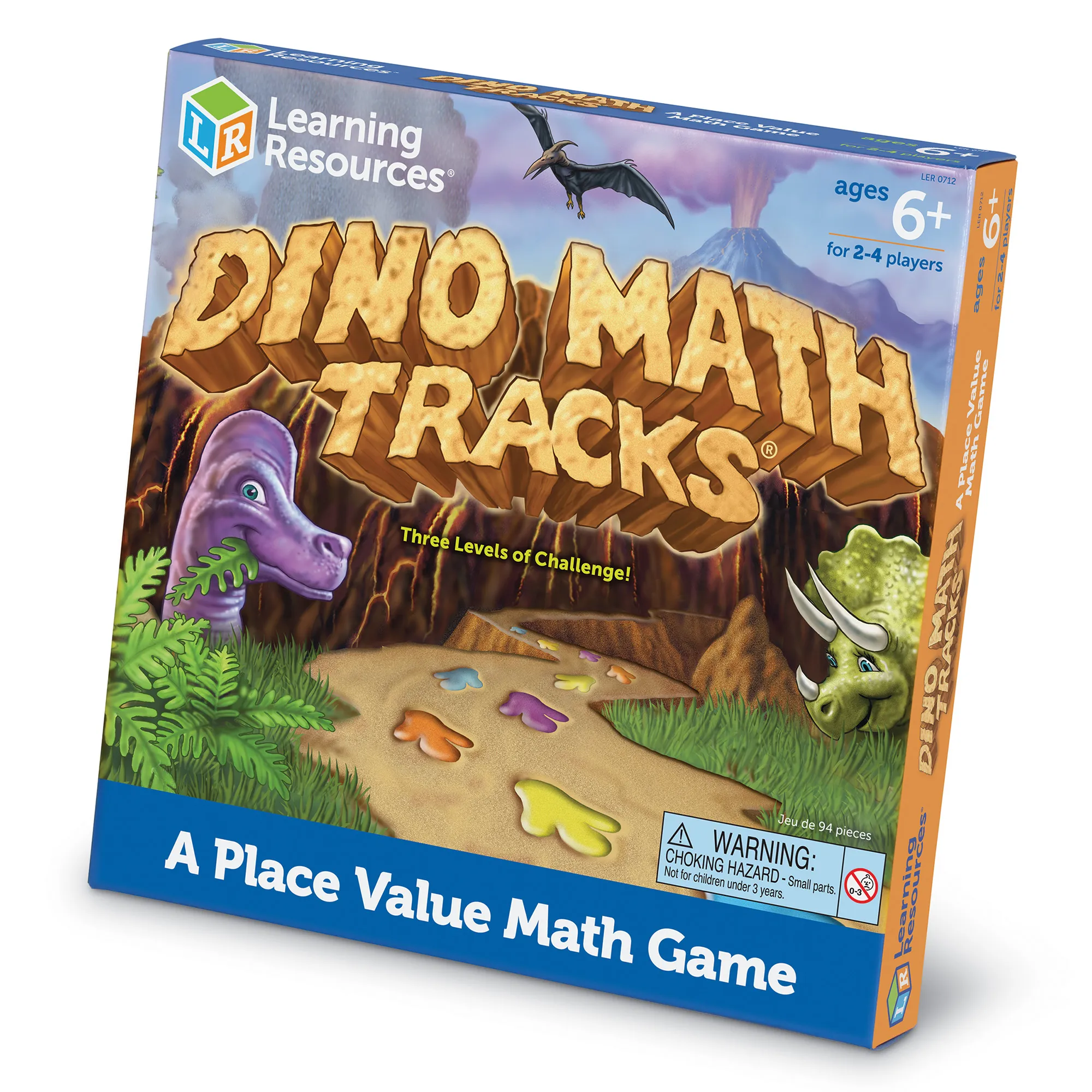 Learning Resources Puzzle Dino Math Tracks Place Value Game - Image 2