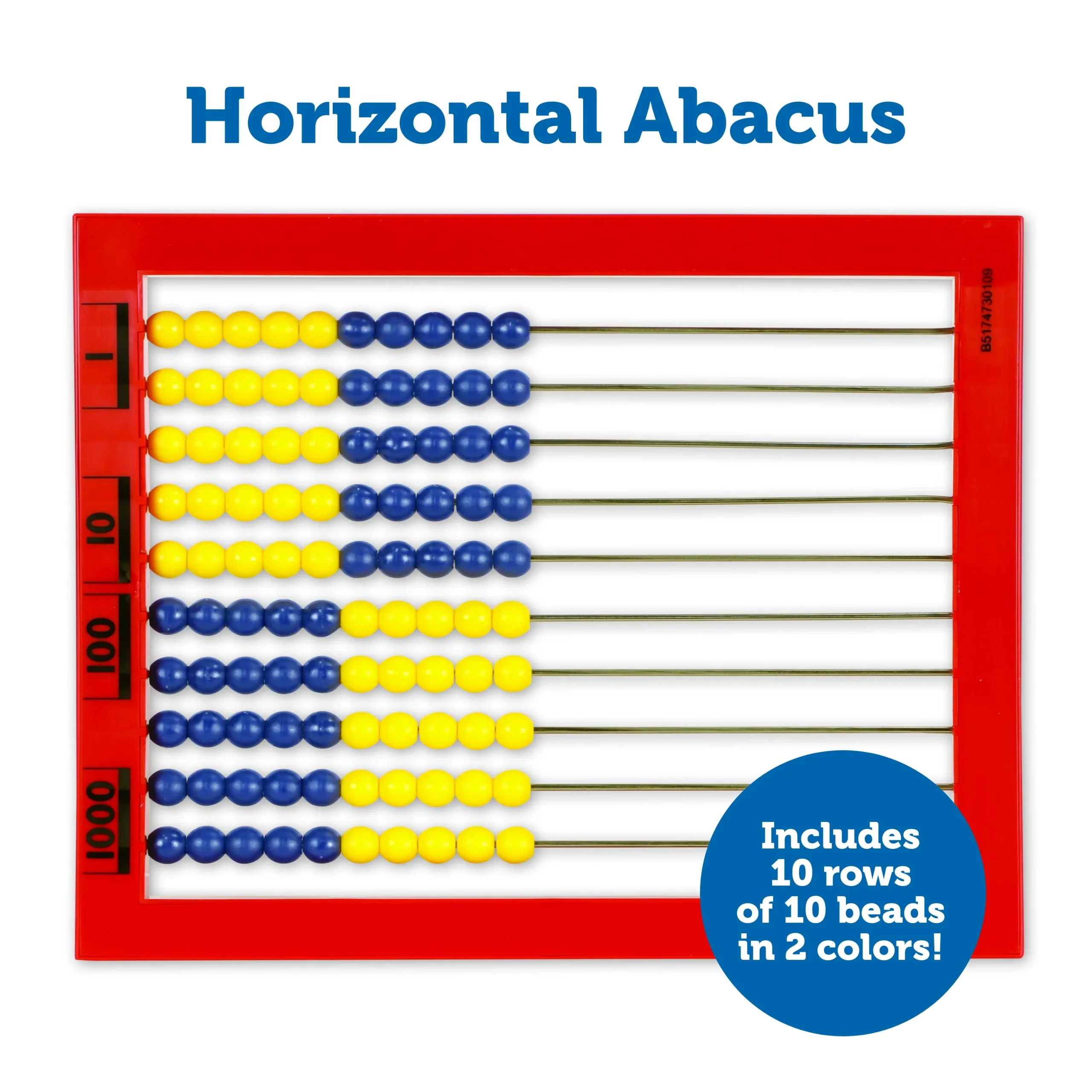 Learning Resources Puzzle 2-Color Desktop Abacus - Image 2