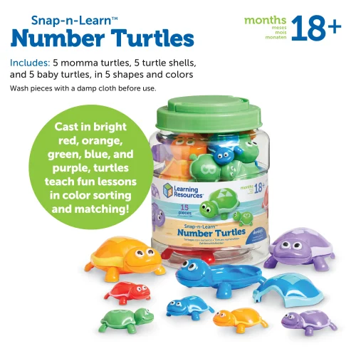 Alternative view of Learning Resources Puzzle Snap-n-Learn™ Number Turtles