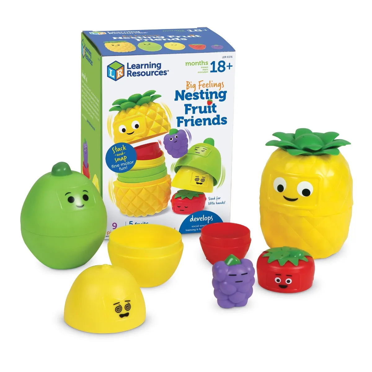 Learning Resources Puzzle Big Feelings Nesting Fruit Friends - Image 9