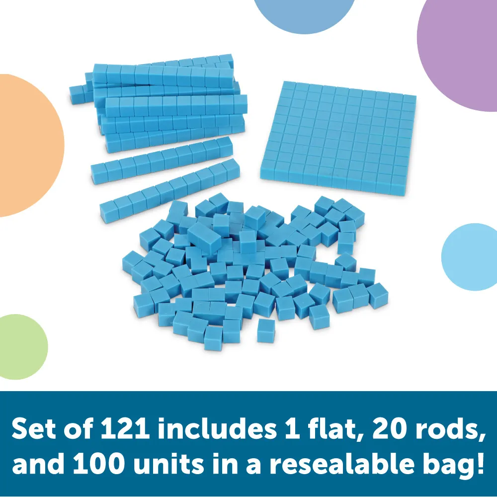 Learning Resources Puzzle Base Ten Blocks Smart Pack, Set of 121 - Image 3