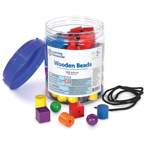 Learning Resources Puzzle Wooden Beads in a Bucket