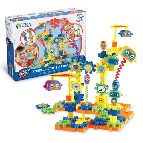 Learning Resources Puzzle Gears! Gears! Gears!® Robot Factory Building Set