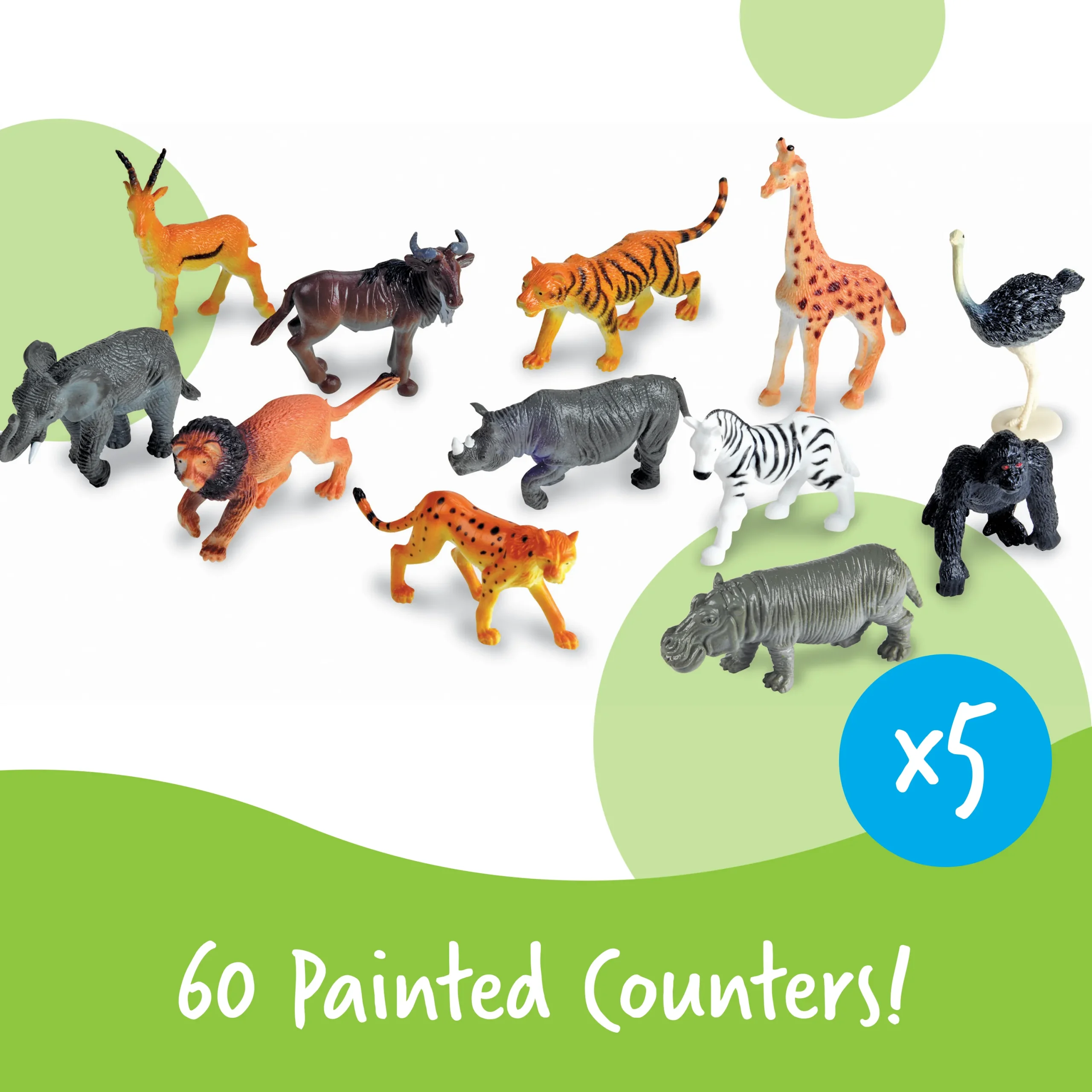 Learning Resources Puzzle Jungle Animal Counters, Set of 60 - Image 5