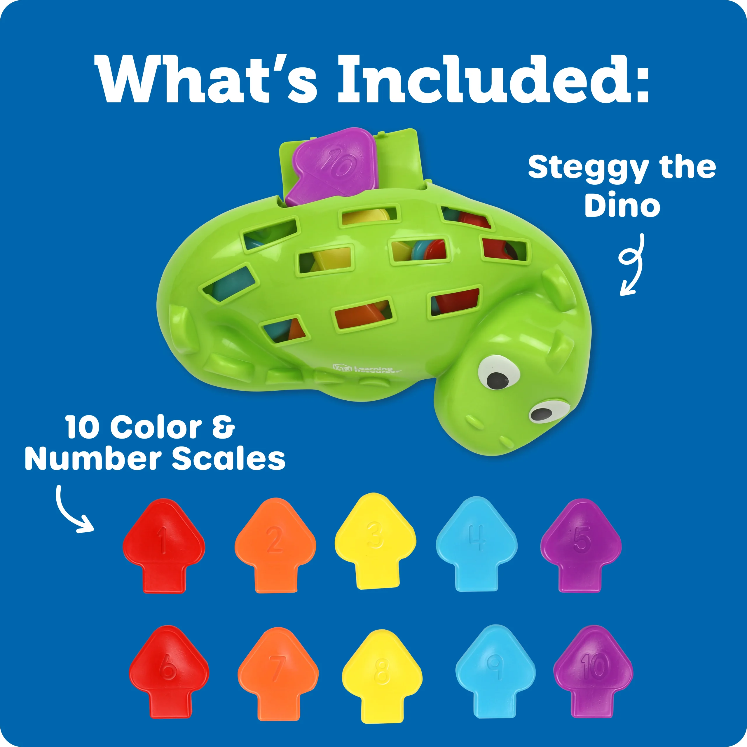 Learning Resources Puzzle Steggy the Fine Motor Dino - Image 2