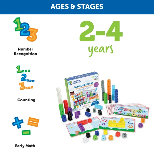Alternative view of Learning Resources Puzzle MathLink® Cubes PreK Activity Set