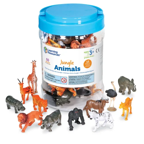 Learning Resources Puzzle Jungle Animal Counters, Set of 60
