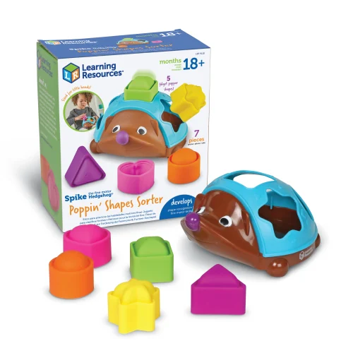 Learning Resources Puzzle Spike The Fine Motor Hedgehog® Poppin’ Shapes Sorter