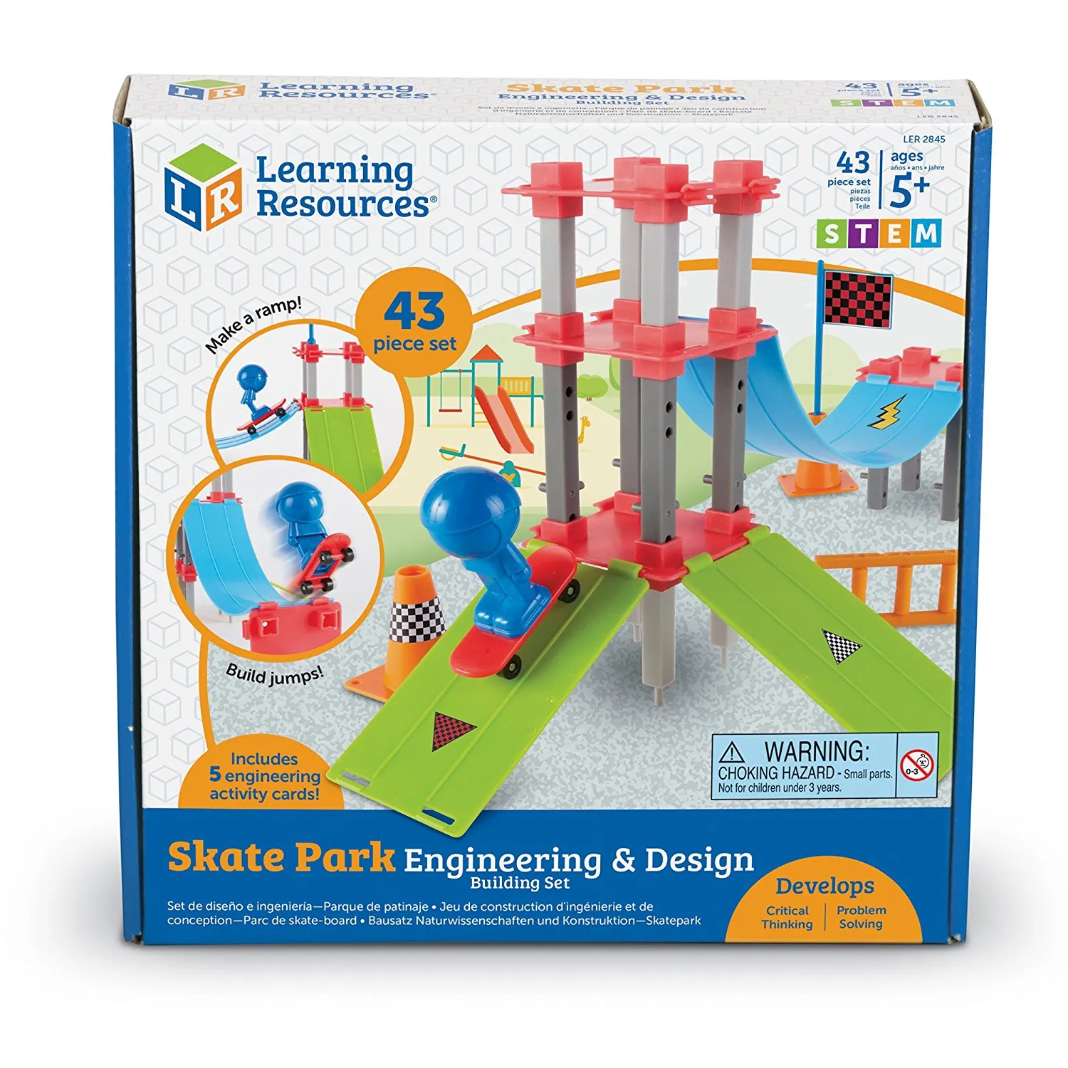 Learning Resources Puzzle Skate Park Engineering & Design Building Set - Image 2