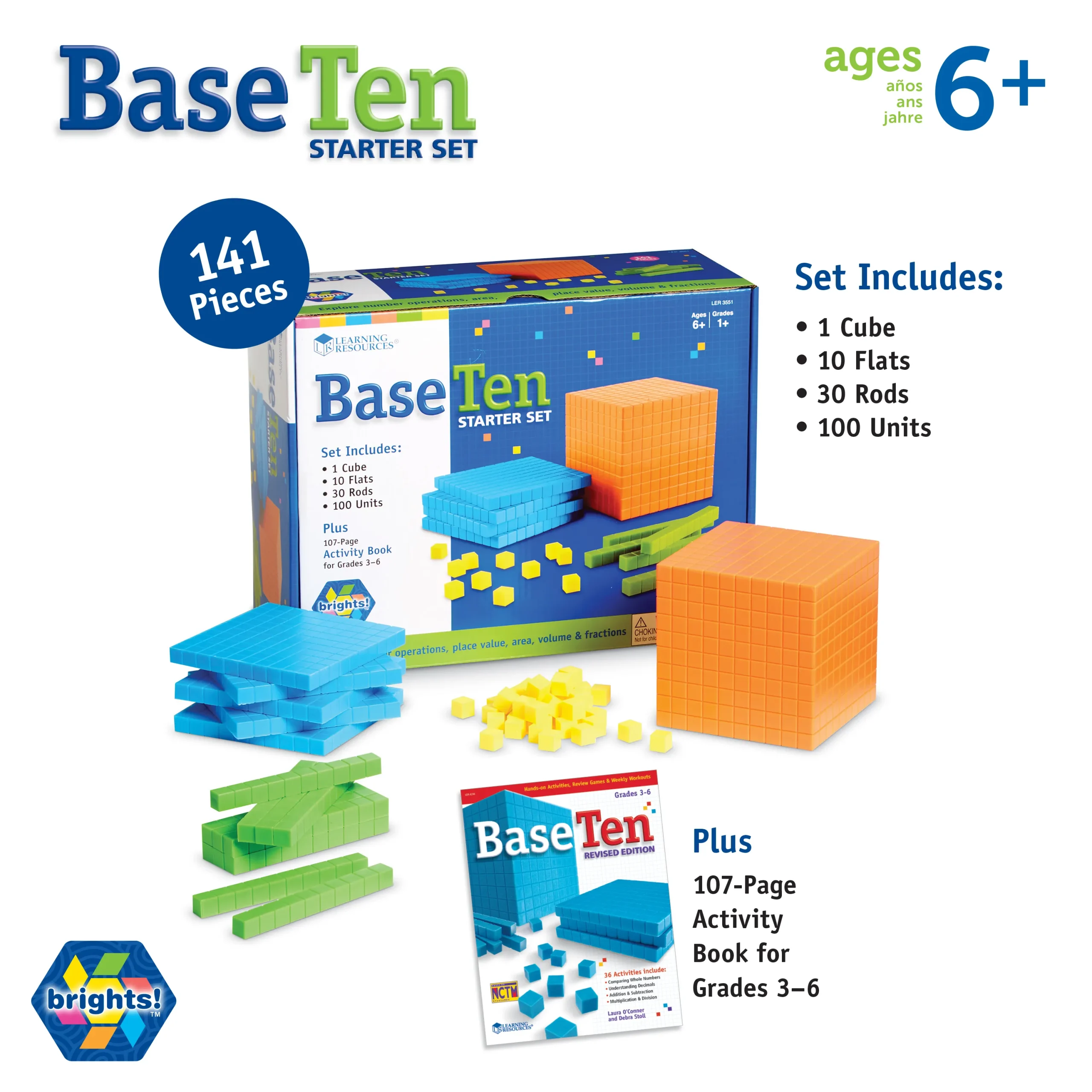 Learning Resources Puzzle Brights!® Base Ten Starter Set - Image 7