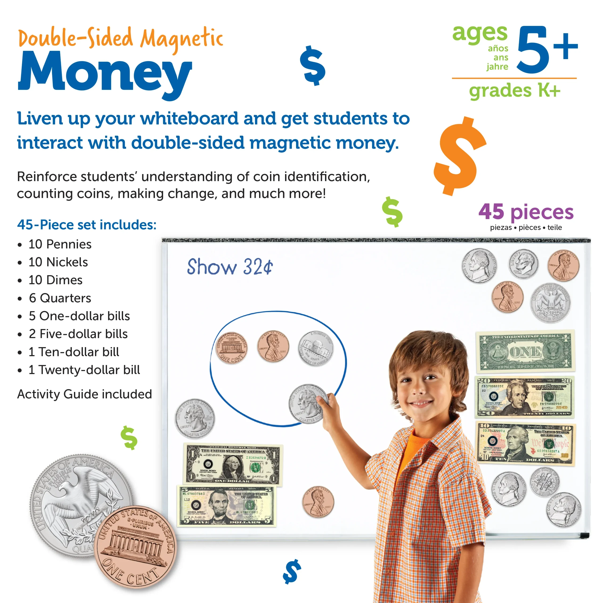 Learning Resources Puzzle Double-Sided Magnetic Money - Image 5